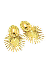 Gold Decor Drop Earrings