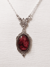 Gothic Oval Stone Pendant Necklace