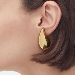 Gold Teardrop Drop Earring