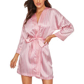 Sexy Striped Pink Robe