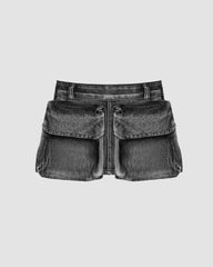 Dark Grunge Denim Shorts
