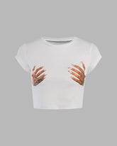 Hands On Me Crop T-Shirt