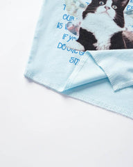 Feline Introvert Cropped Raglan Top