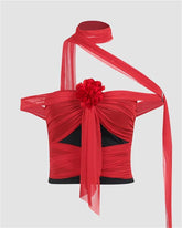 Wrapped Rose Tube Top