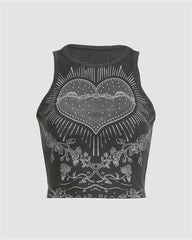 Orpheus Grunge Heart Tank Top