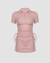 Gwen Joy Collar Ruched Bodycon Dress