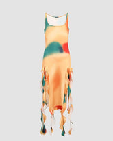 Virtual Sunsets Slit Dress