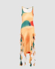 Virtual Sunsets Slit Dress