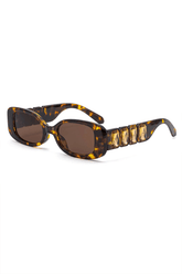 Rectangular Tortoise-shell Sunglasses