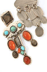 Retro Geometric Drop Earrings