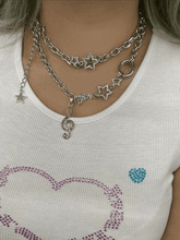 Rhinestone Decor Charm Necklace