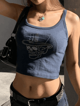 Rhinestone Skull Cropped Cami Top