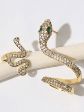 Rhinestone Snake Pattern Stud Earring