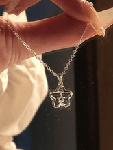 Silver Hollow Out Star Charm Necklace