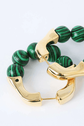 Stone Detail Hoop Earrings