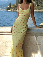 Summer Floral Print Maxi Dress