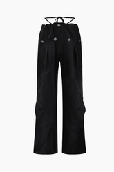 Tie Waist Cargo Pants