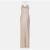 Claire Off Shoulder V Neck Split Maxi Dress