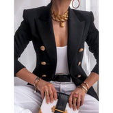 Blazer Solid Color Vintage Style Casual Long Sleeve Coat