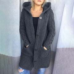 Cardigan Pocket Chunky Long Sleeve Sweater