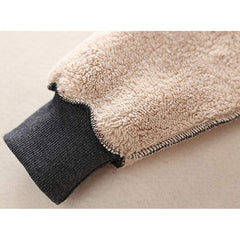 Casual Winter Warm Sherpa Lined Zip Up Hooded Sweatshirt Jacket