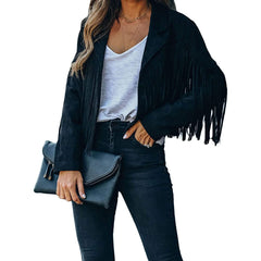 Chic Cropped Tassel Jacket