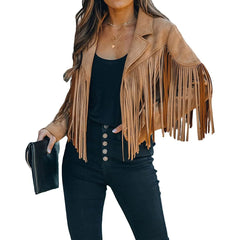 Chic Cropped Tassel Jacket