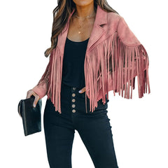Chic Cropped Tassel Jacket