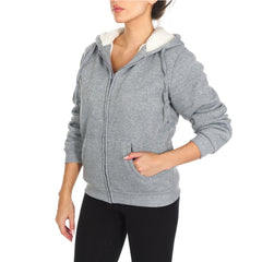 Inner and Outer Sherpa Hoodie Sweatshirt Jacket