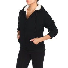 Inner and Outer Sherpa Hoodie Sweatshirt Jacket