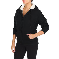 Inner and Outer Sherpa Hoodie Sweatshirt Jacket