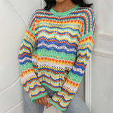 Jumper Cable Knit Pullover Sweater Long Sleeve