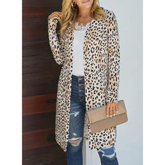Open Front Printed Cardigans Sweaters Thin Coats Jackets Outerwear