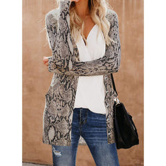 Open Front Printed Cardigans Sweaters Thin Coats Jackets Outerwear