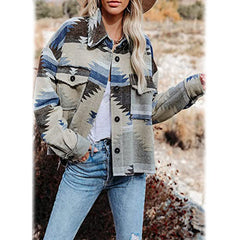 Plaid Long Sleeve Button Down Collar Coat