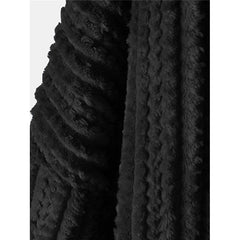 Plus Size Coat Button Pocket