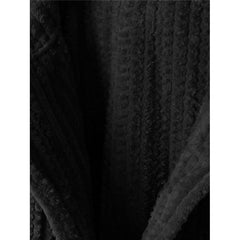 Plus Size Coat Button Pocket