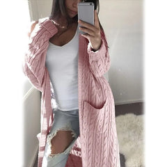 Pocket Knitted Cardigan Sweater