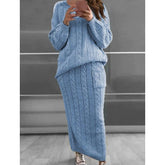 Pocket Knitted Patchwork Solid Casual Long Sleeve Loose Sweater