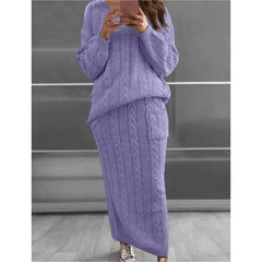 Pocket Knitted Patchwork Solid Casual Long Sleeve Loose Sweater