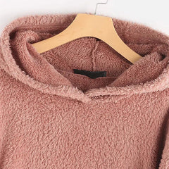 Teddy Coat Cat Animal Front Pocket Hoodies