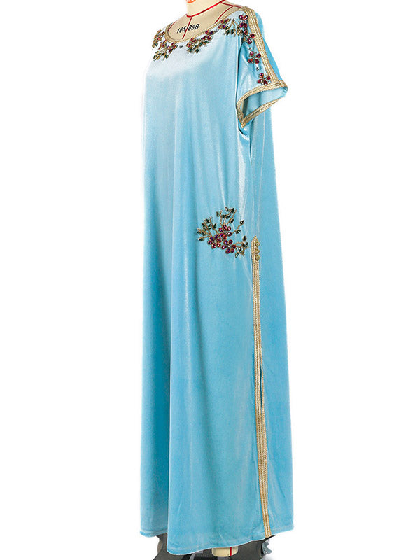 Vacation Loose Round-Neck Dress