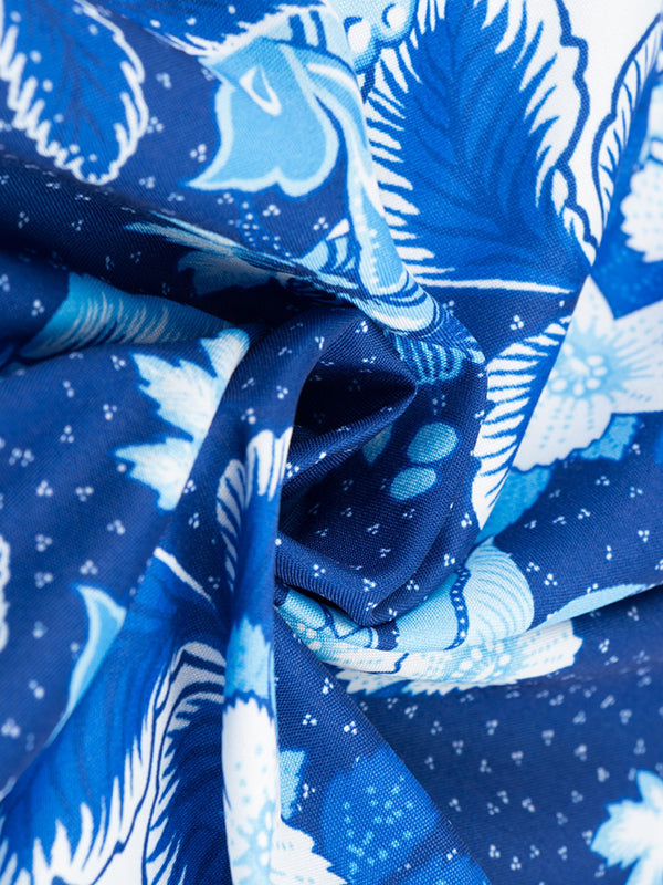Vacation A-Line Floral Printed Square-Neck Dress