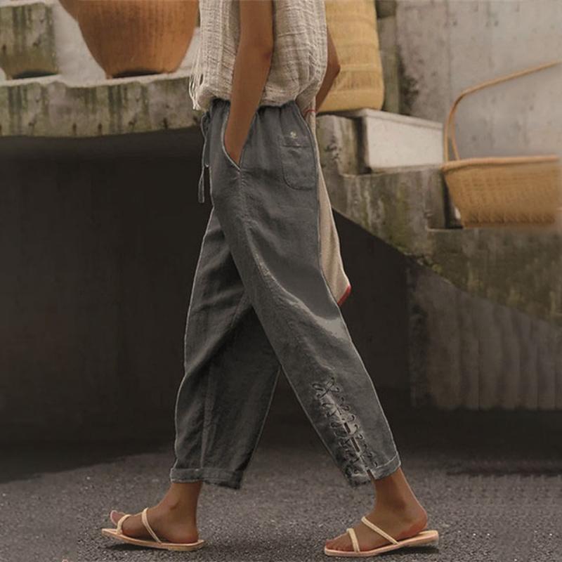 【Cotton And Linen】Casual Straight Trousers
