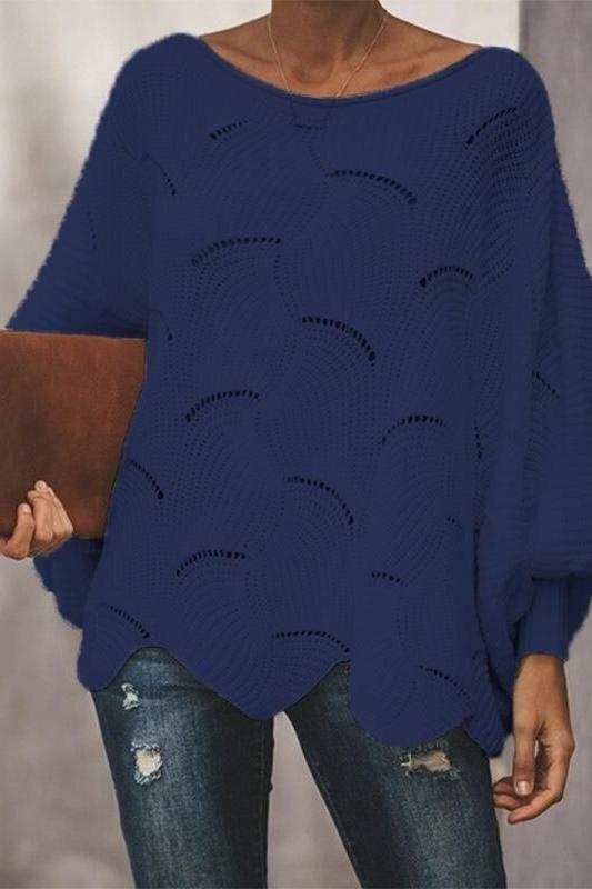 Hollow Crochet Loose Knitted Sweater
