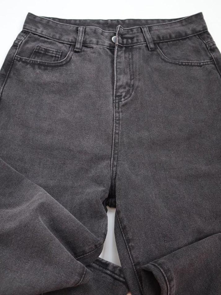 Mid Waist Loose Fit Jeans