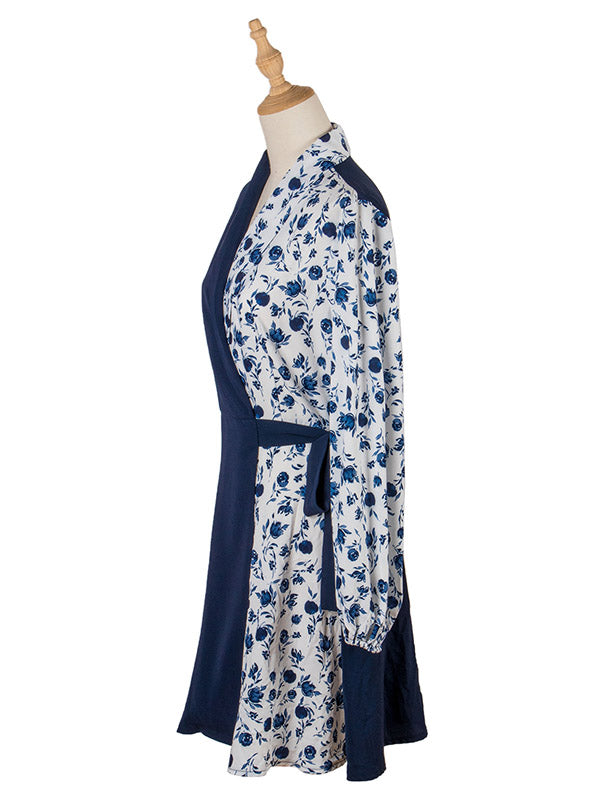 Casual A-Line Patchwork Dress