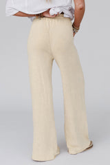 Washed Drawstring Wide Leg Pants