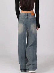 Vintage Washed High Waist Boyfriend Jeans