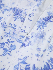 Floral Zippered Dress with Pockets